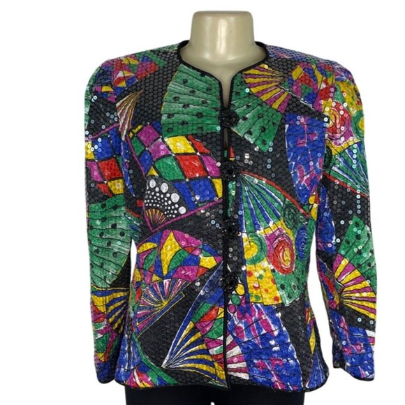 Katherine Lindsay Multicolor Sequin Jacket By Matthew Womens - Picture 1 of 6